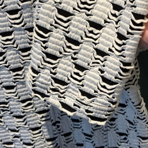 Rafael Sport Women Black White Zip Collared Textured Long Sleeve CareerJacket XL - Picture 4 of 9